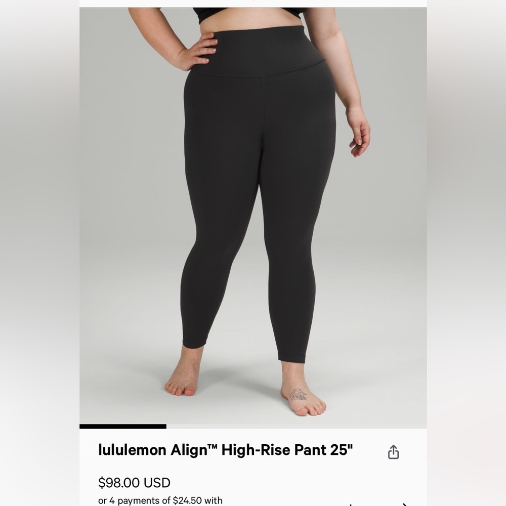 Lululemon Align Leggings 25” Graphite Grey